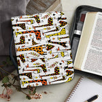 Cartoon Giraffe Pattern Print Leather Bible Cover