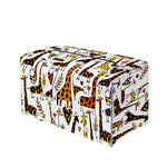 Cartoon Giraffe Pattern Print Leather Tissue Box Cover
