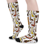 Cartoon Giraffe Pattern Print Long Socks