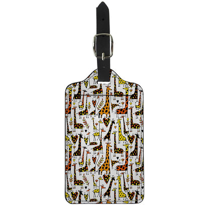 Cartoon Giraffe Pattern Print Luggage Tag