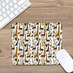 Cartoon Giraffe Pattern Print Mouse Pad