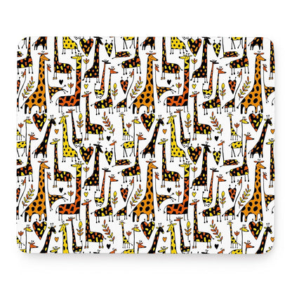 Cartoon Giraffe Pattern Print Mouse Pad