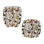 Cartoon Giraffe Pattern Print Office Chair Cover