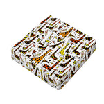 Cartoon Giraffe Pattern Print Outdoor Seat Cushion Cover