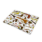 Cartoon Giraffe Pattern Print Pet Cooling Mat Cover
