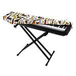 Cartoon Giraffe Pattern Print Piano Keyboard Cover
