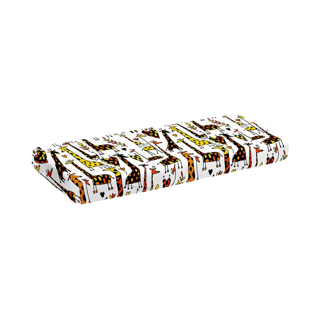 Cartoon Giraffe Pattern Print Piano Keyboard Cover