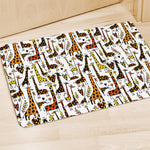 Cartoon Giraffe Pattern Print Polyester Doormat