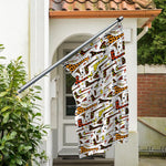 Cartoon Giraffe Pattern Print Polyester Flag