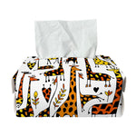 Cartoon Giraffe Pattern Print Rectangle Tissue Box Cover