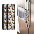 Cartoon Giraffe Pattern Print Refrigerator Handle Covers