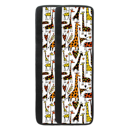 Cartoon Giraffe Pattern Print Refrigerator Handle Covers
