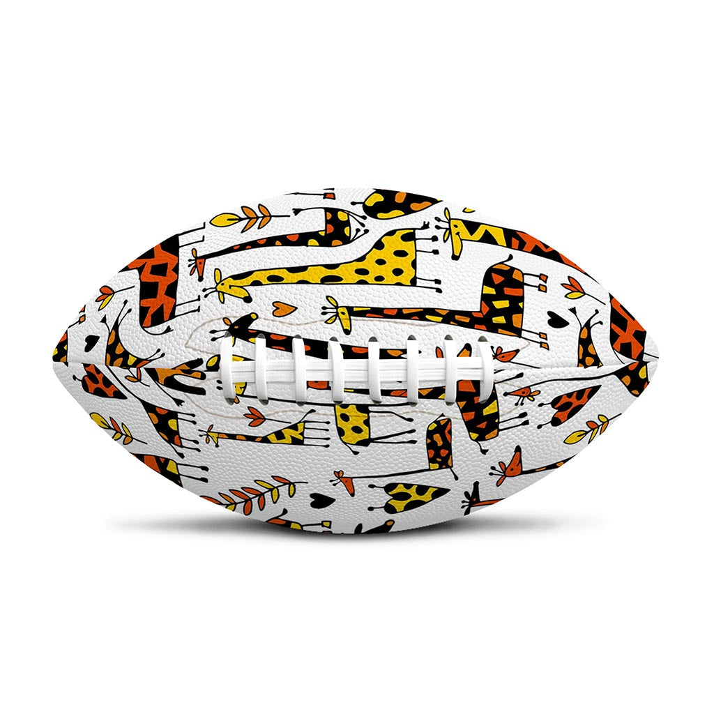 Cartoon Giraffe Pattern Print Rugby Ball