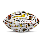 Cartoon Giraffe Pattern Print Rugby Ball