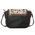 Cartoon Giraffe Pattern Print Saddle Bag