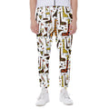 Cartoon Giraffe Pattern Print Joggers