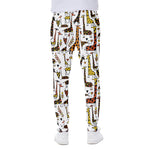 Cartoon Giraffe Pattern Print Scuba Joggers