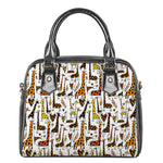 Cartoon Giraffe Pattern Print Shoulder Handbag