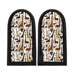 Cartoon Giraffe Pattern Print Skillet Handle Cover
