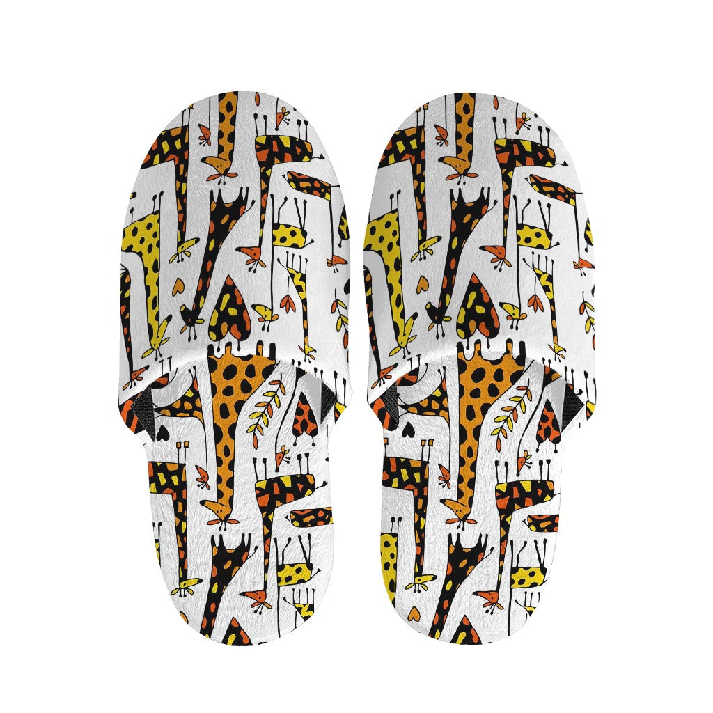 Cartoon Giraffe Pattern Print Slippers