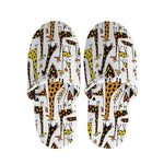 Cartoon Giraffe Pattern Print Slippers