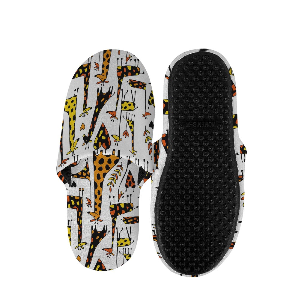 Cartoon Giraffe Pattern Print Slippers