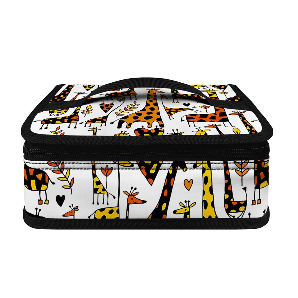 Cartoon Giraffe Pattern Print Small Lunch Bag