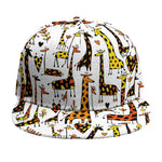 Cartoon Giraffe Pattern Print Snapback Cap