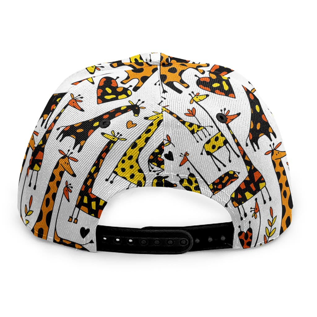 Cartoon Giraffe Pattern Print Snapback Cap