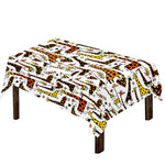 Cartoon Giraffe Pattern Print Tablecloth