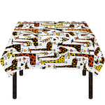 Cartoon Giraffe Pattern Print Tablecloth