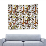 Cartoon Giraffe Pattern Print Tapestry