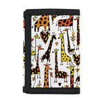 Cartoon Giraffe Pattern Print Trifold Wallet