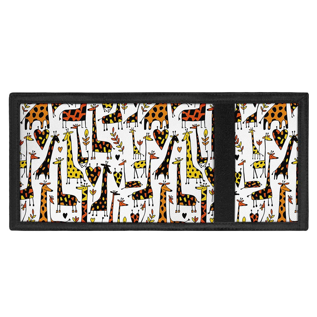 Cartoon Giraffe Pattern Print Trifold Wallet