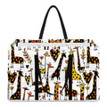 Cartoon Giraffe Pattern Print Utility Tote Bag