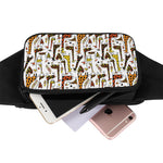 Cartoon Giraffe Pattern Print Waist Bag