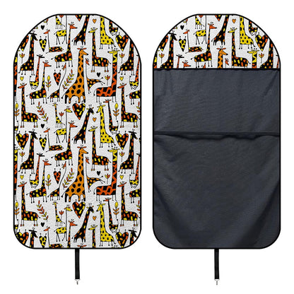 Cartoon Giraffe Pattern Print Waterproof Car Seat Cover
