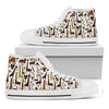 Cartoon Giraffe Pattern Print White High Top Sneakers
