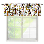 Cartoon Giraffe Pattern Print Window Valance