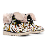 Cartoon Giraffe Pattern Print Winter Boots