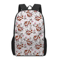Cartoon Happy Dairy Cow Pattern Print 17 Inch Backpack