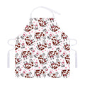 Cartoon Happy Dairy Cow Pattern Print Adjustable Apron