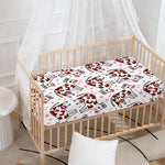 Cartoon Happy Dairy Cow Pattern Print Baby Crib Sheet