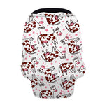 Cartoon Happy Dairy Cow Pattern Print Baby Seat Cover