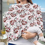 Cartoon Happy Dairy Cow Pattern Print Baby Seat Cover