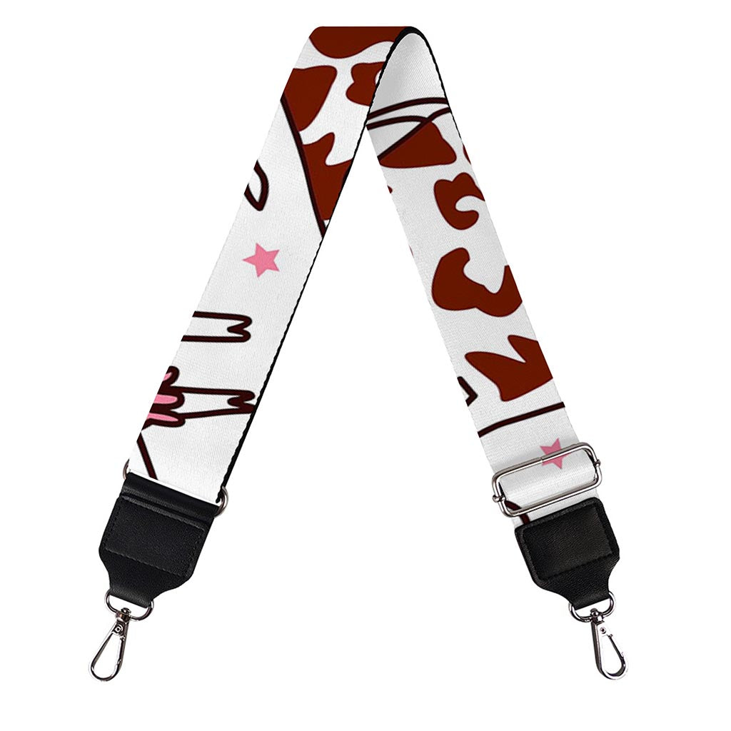 Cartoon Happy Dairy Cow Pattern Print Bag Strap