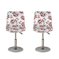 Cartoon Happy Dairy Cow Pattern Print Bar Stool Covers