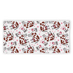 Cartoon Happy Dairy Cow Pattern Print Beach Towel