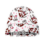 Cartoon Happy Dairy Cow Pattern Print Beanie