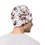 Cartoon Happy Dairy Cow Pattern Print Beanie